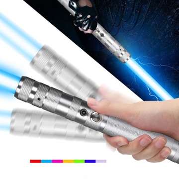 14 kolor dźwięk ŚWIECĄCY 77cm zabawka Metalowy uchwyt Miecz świetlny RGB