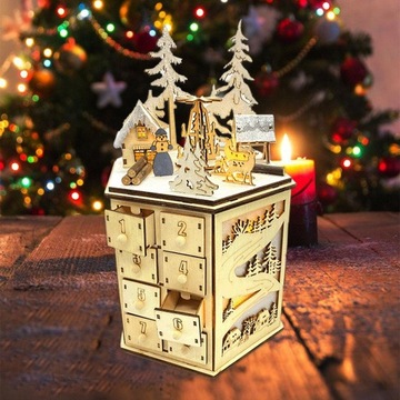 2шт Рождественский деревянный светодиод Advent