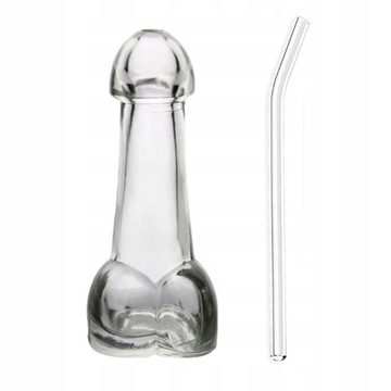 Szklanka kieliszek penis słomka