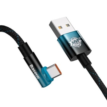 Угловой кабель с боковым разъемом USB — USB-C MVP 2 Колено 100 Вт PD 5A 1