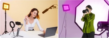 LAMPA LED RGB FOTOGRAFICZNA STUDYJNA OŚWIETLENIE DO ZDJĘĆ NAGRYWANIA FILMÓW