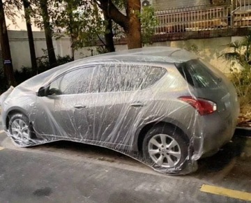 Автомобильный брезентовый чехол 3,5/6 метров, одноразовый.