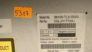 РАДИО HONDA ACCORD VIII 39100-TL0-G000 CD