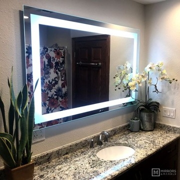Lustro EMI z podświetleniem LED PIASKOWANE 100x60