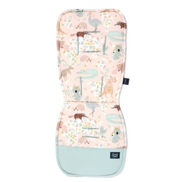 LA MILLOU WKŁADKA DO WÓZKA JERSEY - DUNDEE & FRIENDS PINK - SMOKE MINT