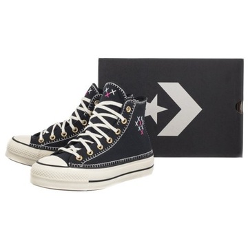 Buty Trampki za Kostkę Damskie Converse CTAS Lift HI Black Czarne