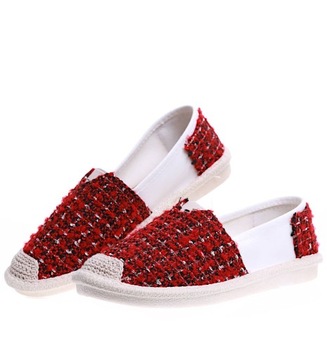 Wsuwane buty damskie balerinki espadryle z miękkiej tkaniny 15677 39