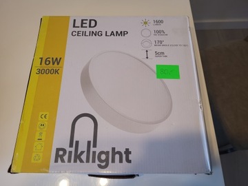 Plafon Lampa 16W 3000K 300mmx50mm Led Riklight