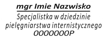 Pieczątka lekarska lekarz pielęgniarka