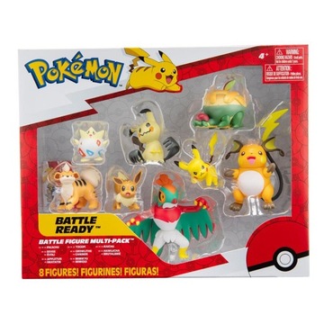 Pokemon Zestaw 8 Figurek Bitewne S9 HAWLUCHA TOGEPI PIKACHU RAICHU PKW2687