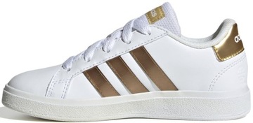 DAMSKIE BUTY BIAŁE ZŁOTE ADIDAS GRAND COURT GY2578