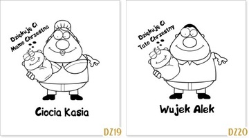 Podziękowanie chrzestnych dziadków chrzest aniołek