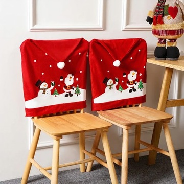 НАБОР Рождественских чехлов на стулья, 6 шт.