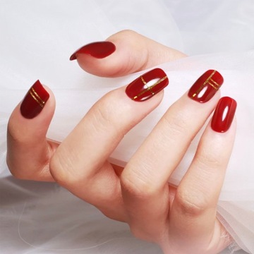 Tasiemka Taśma Nitka Ozdobna Do Paznokci Złota