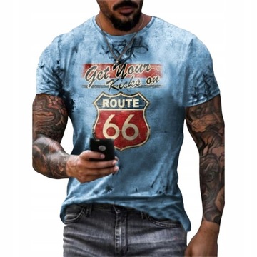 T-SHIRT MĘSKI KOSZULKA 3D NADRUK ROUTE