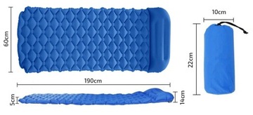 ОДИНОЧНЫЙ МАТРАС ИНДИЯ ДЛЯ ТУРИСТИЧЕСКОЙ ПАЛАТКИ, СПАЛЬНЫЙ КОВРИК + ПОДУШКА