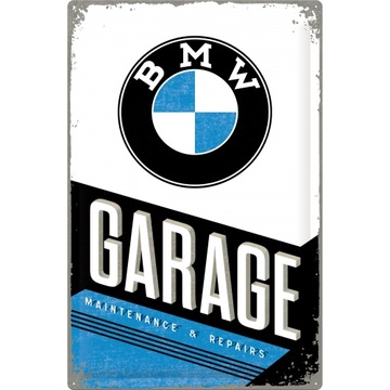 Tablica szyld BMW GARAGE prezent dla fana marki metal plakat 40x60