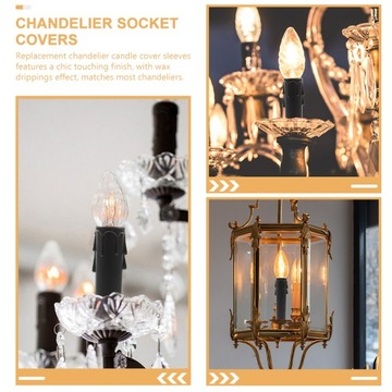 OSŁONY NA GNIAZDO ŚWIATŁA ŻYRANDOLA PLASTIKOWE OSŁONY NA ŚWIECZKI