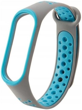 Pasek Opaska Smart Band szaro niebieski M4 M5 M6 M