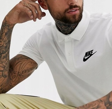 Nike koszulka polo r L t-shirt męska biała biały CN8764-100