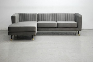 RLR новый современный угловой диван, угловой диван, серая бархатная ткань