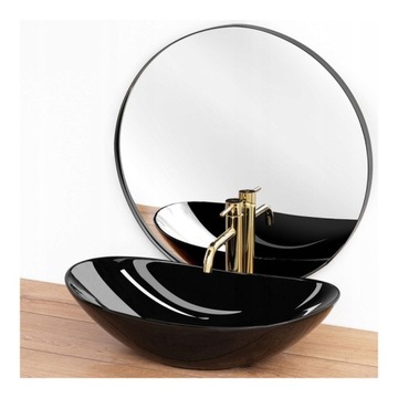 Накладная умывальник Royal Black Shiny 60 см Rea