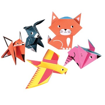 Origami dla dzieci Papier do tworzenia zwierząt 6+ dwustronny Rex London