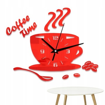 3D зеркальные настенные часы в форме кофейной чашки Moder