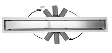STAL obracany 360 SOLIDNY Odpływ Liniowy 2w1 90cm