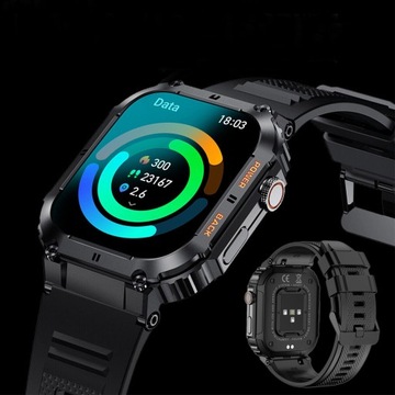 SMARTWATCH ZEGAREK MĘSKI Z FUNKCJA ROZMOWY SPORT POMIARY WODOODPORNY PL