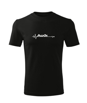 Koszulka T-shirt męska M85 AUDI Q5 Q7 czarna rozm L