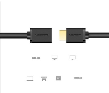 КАБЕЛЬ-УДЛИНИТЕЛЬ HDMI UGREEN, 2 м, 4K, 60 Гц, 30AWG, ШНУР