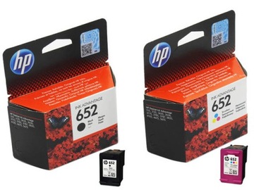 Комплект из 2 картриджей HP 652, оригинальные, черный + цветной