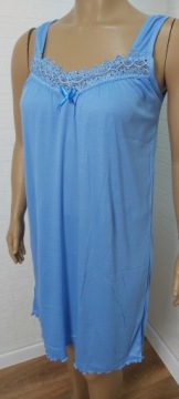 4XL-БОЛЬШАЯ НОЧНАЯ РУБАШКА НА РЕМЕНКАХ -g140-синий