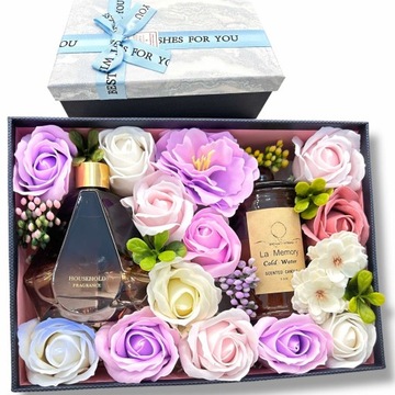 Flowerbox SET Мыло Цветы Розы Цветочная коробка подарочная