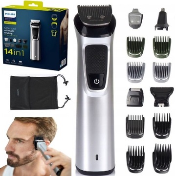 TRYMER MASZYNKA PHILIPS MG7720 DO WŁOSÓW CIAŁA BRODY PREZENT+ETUI GRATIS