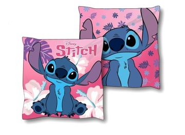 Poduszka Stitch niebieski stworek Sticz 40x40 welur dla dziecka do spania
