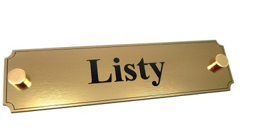 Tabliczka LISTY, EXTRA GRAWER!