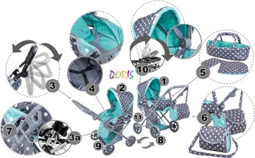 Коляска для кукол, DEEP CARRIER, GONDOLLA, СУМКА ДЛЯ ПОСЛАНИЯ, ПЕРЕВОЗКА, ПЕНАЛАЛ