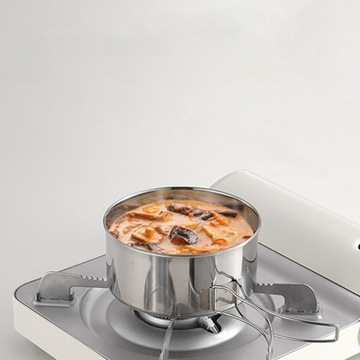 НАБОР ПОСУДА 4 x 304 СТАЛЬНАЯ ПОХОДНАЯ ПОСУДА