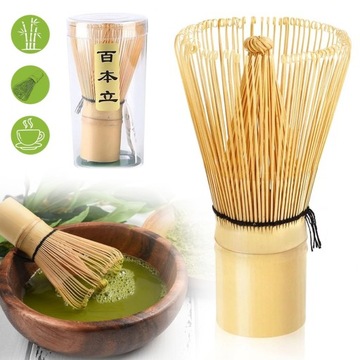 ZESTAW MATCHA CHASEN BAMBUSOWA MIOTEŁKA BAMBUS TRZEPACZKA DO HERBATY
