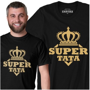 KOSZULKA MĘSKA DUŻA DZIEŃ OJCA PREZENT SUPER TATA