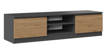 ШКАФ ДЛЯ ТЕЛЕВИЗОРА 140 СМ СТОЛ АНТРАЦИТ, ДУБ ARTISAN