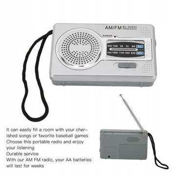 МНОГОФУНКЦИОНАЛЬНЫЙ ТРАНЗИСТОРНЫЙ РАДИО BC-R2033