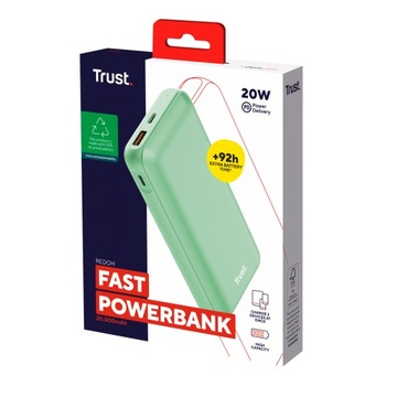 POWERBANK 20000 мАч 2xUSB-C PD 18 Вт USB QC 3.0 ECO