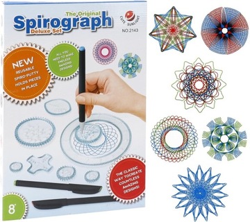 SPIROGRAF ZESTAW DO RYSOWANIA DLA DZIECI 3 DŁUGOPISY MAZAKI PISAKI OBRĘCZE
