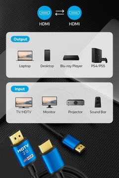 KABEL PRZEWÓD HDMI - HDMI 2.0 PREMIUM UHD 2160P 4K 60Hz 18GBPS HDR 5M