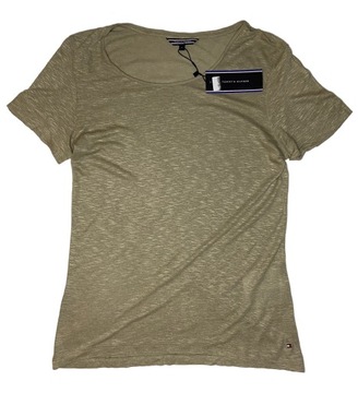 Tommy Hilfiger koszulka damska t-shirt khaki r. XS