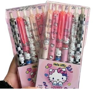 DŁUGOPISY DŁUGOPIS ŻELOWY 6 SZT KUROMI ANIME MY MELODY HELLO KITTY