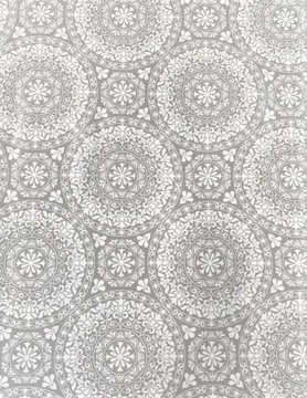 OBRUS CERATA GRUBA NA METRY SZARO-BIAŁA KOŁA